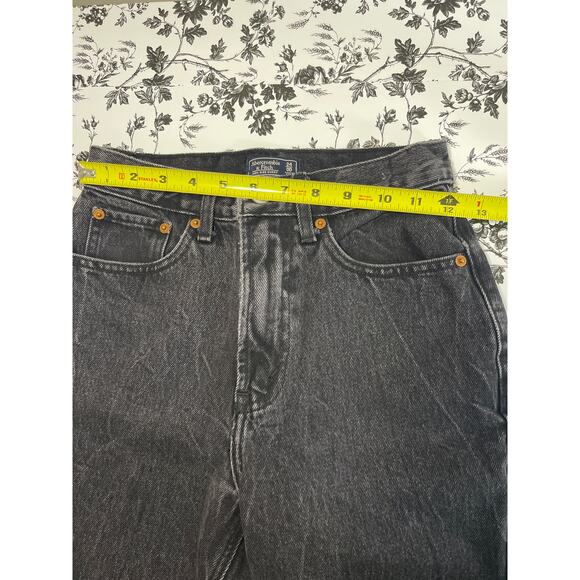Abercrombie and Fitch Raw Hem High Rise Shorts Womens Size 24 Washed Black Urban - Picture 9 of 10